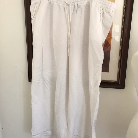 Wide Leg Linen Pants - Picture 1 of 10